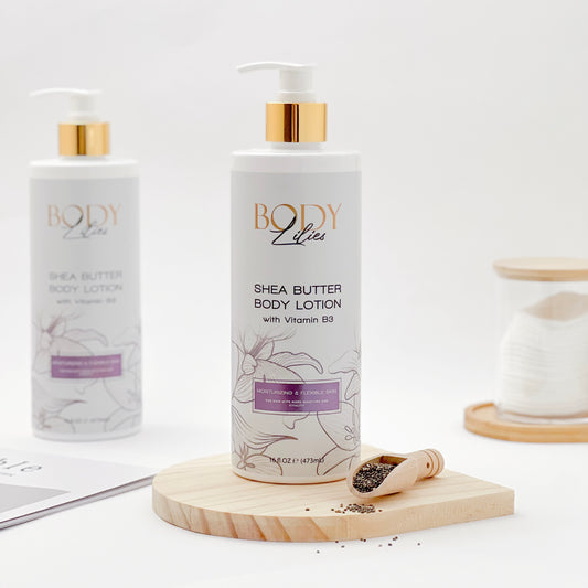 Lilies & Harmony Shea Butter Body Lotion with Vitamin B3 — 473ml