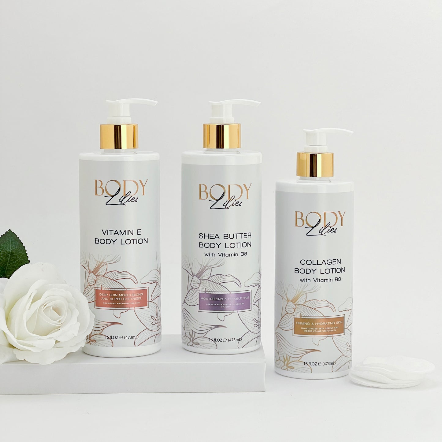 Lilies & Harmony Vitamin E Body Lotion with Vitamin B3 — 473ml