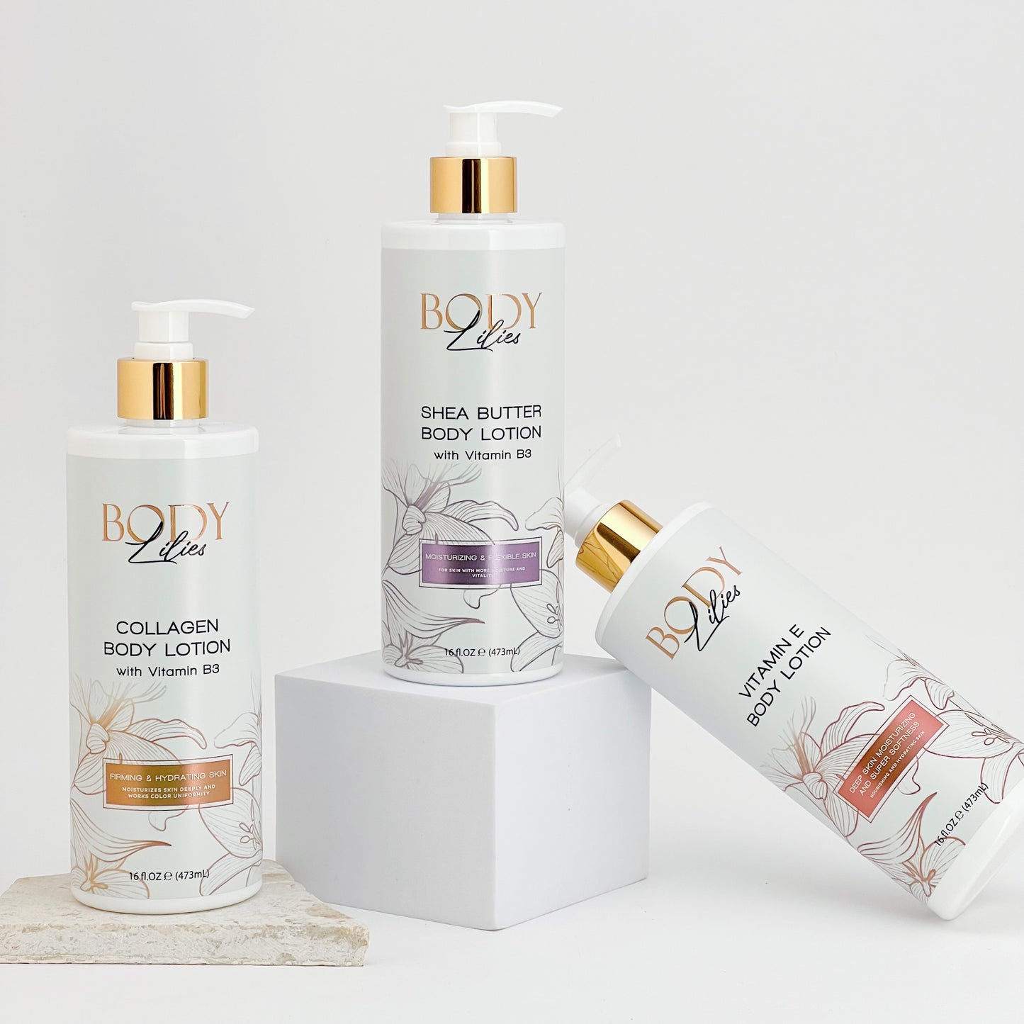 Lilies & Harmony Vitamin E Body Lotion with Vitamin B3 — 473ml